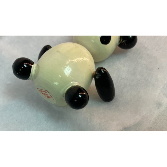 VTG 80's Kurt S. ADLER Wooden Panda Bear Christmas ORNAMENT Movable Arms Japan - Picture 6 of 6